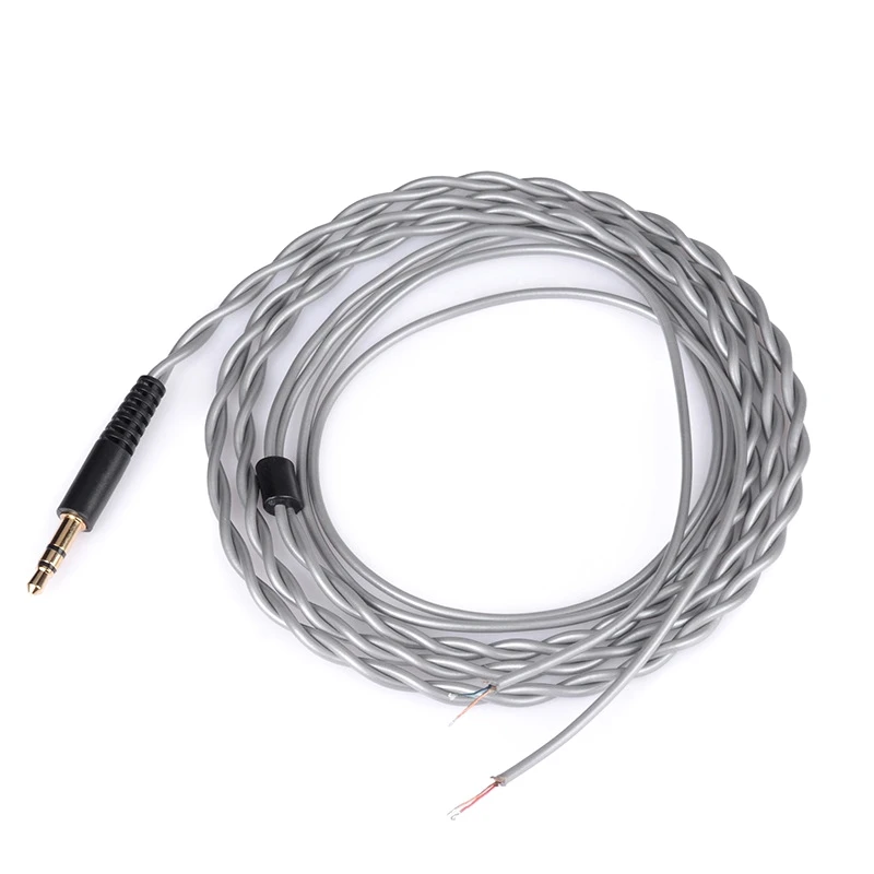 DIY PVC 이어폰 케이블 헤드폰 수리 교체 코드, OFC 와이어 코어, 3 극 잭, 3.5mm