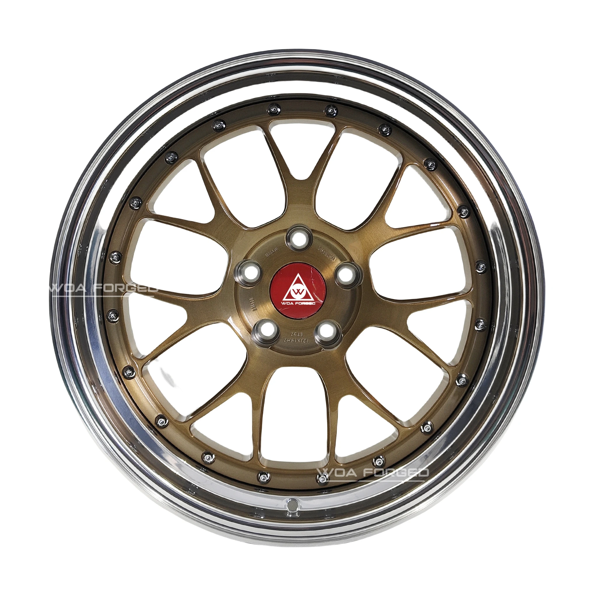 

LMR 2-pieces Forged Electroplated Wheel Lip 19 20 21 22 Inch Muti Spoke Deep Dish Brushed Bronze Middle Plate 5X112 5X120 for M2