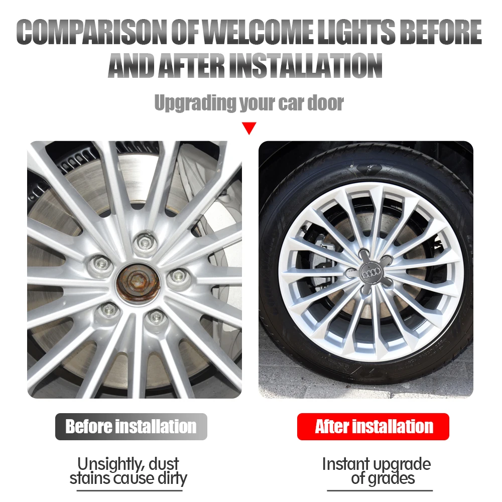 61MM/133MM Auto-Radnabenkappen-Abdeckungen mit Emblem für Audi Sline Sportback Audi A5 Quattro A3 A6 A8L Q5 RS3 A7 TT Q2 B9 8V A1 RS5 – Detail 12