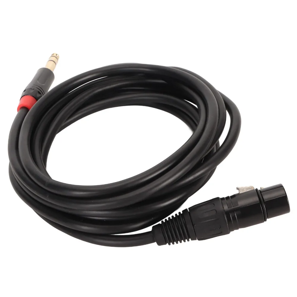 20 AWG OFC Core 3PIN XLR Female To 1/4 Inch 6.35mm Cable Multilayer Shielding Plug and Play Microphone Cable 3 Meters/9.8ft