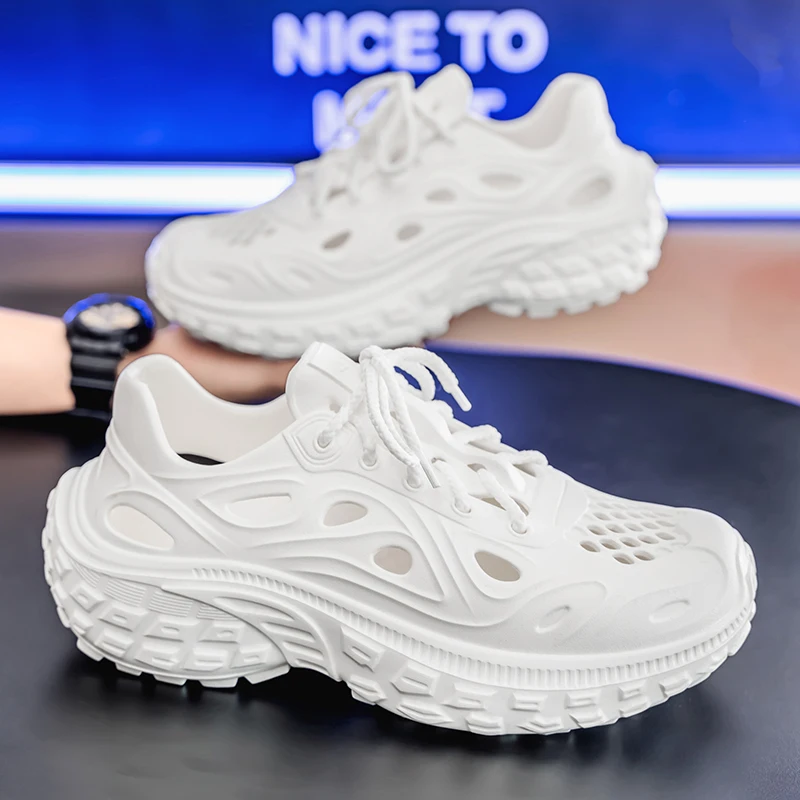 Men's Sandals Outdoor Thick Bottom 2026 New Summer Fashion Lovers Sandals EVA Baotou Hole Shoes Luxury Beach Men Garden Shoes view 4
