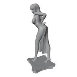 Figura de resina gris impresa en 3D DIY, sin montar ni pintar