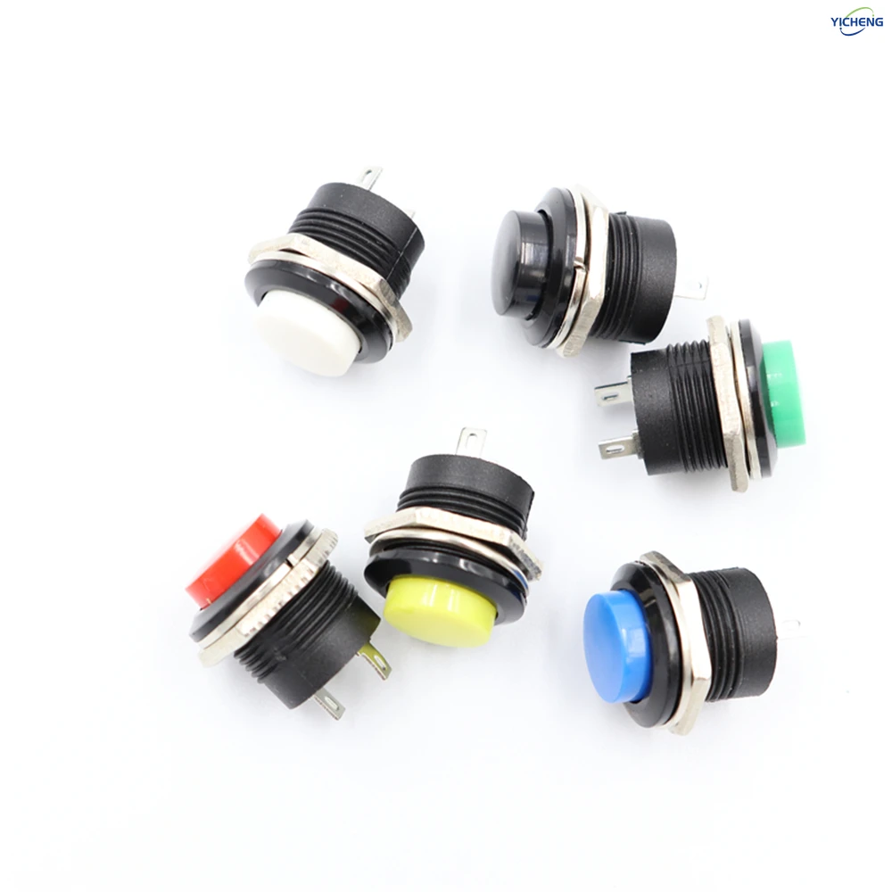 12Pcs 16mm Momentary Push Button Switch,Welded 150mm cable,select,customizable length