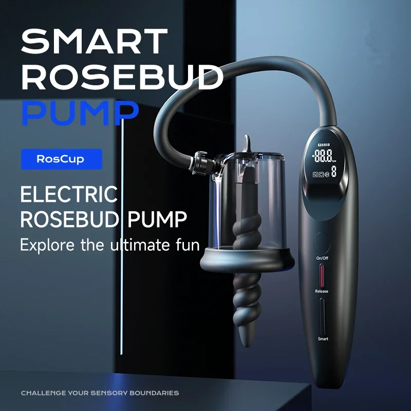 Smart Electric Rosebud Pump Anal Vacuum Pump Vibrator Sex Toys for Men Women Prostate Stimulator Anus Vagina Dilator Butt Plug