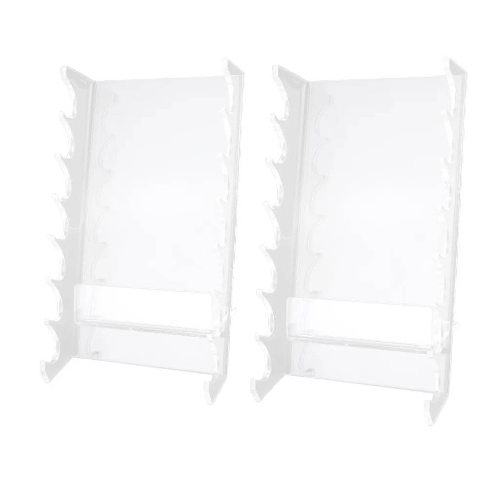 Multifunctional Acrylic Makeup Brush Holder Aesthetic Multi-hole Pen Organizer Transparent Sturdy Drying Rack Bedroom Decor