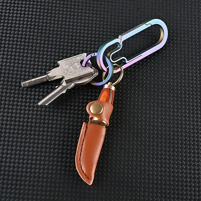 Mini Brass Colored Wood Knife Sharp Outdoor Portable Camping Tool Gift Carrying Keychain Pendant Open Express Open Box Knife