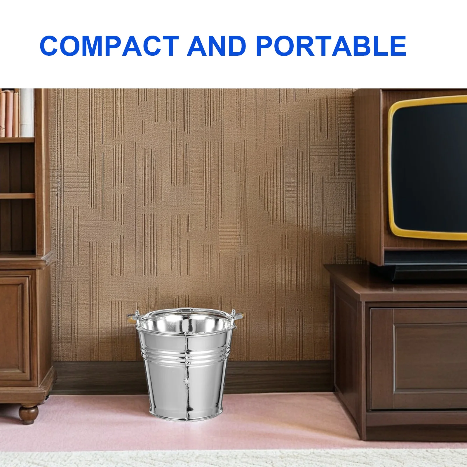 10 stuks miniatuur plastic wateremmers zilveren afwerking kinderen fantasiespel voor binnen buiten rollenspel keukengerei voor kinderen