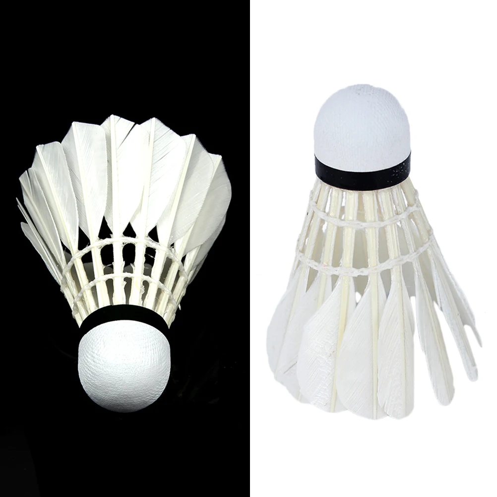

12PC Badminton Birdies Shuttlecocks Resistant to Fight for Indoor Outdoor Playing School Outfit Fitness Sports Activities (White