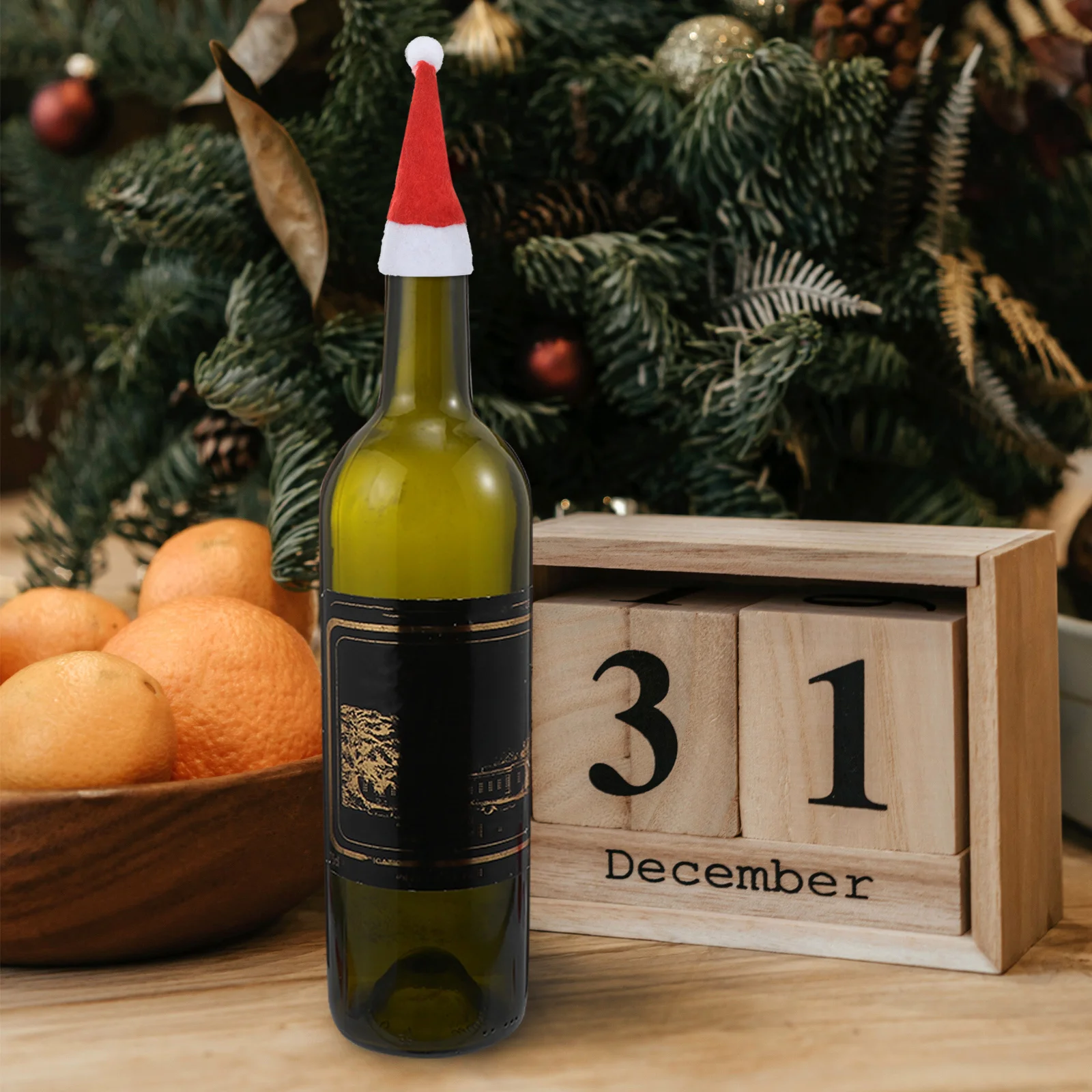 

10 Pcs Christmas Decoration Elf Hat Lollipop Hats Festive Fairy Red Decorations Holiday