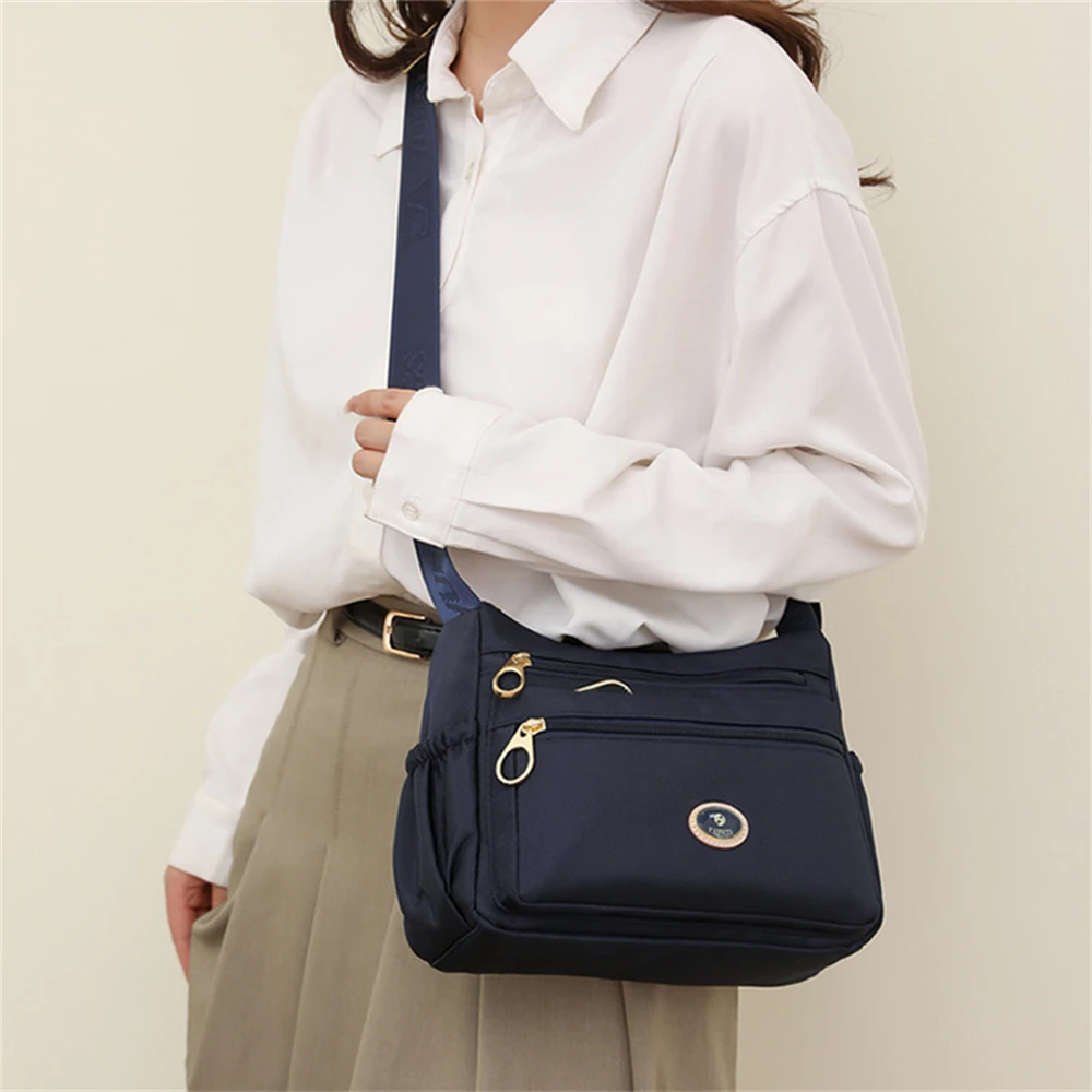 Solid Color High Quality Nylon Ladies Shoulder Bag New Small Ladies Mobile Phone Purse Fashion Women Crossbody Bags Bolso Mujer