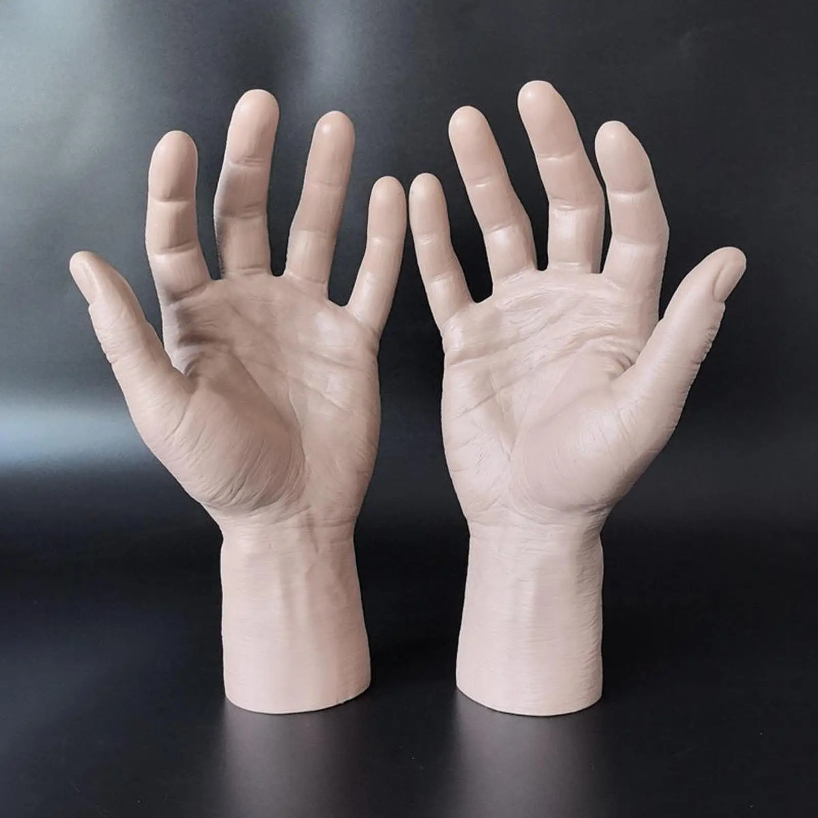 Halloween Fake Hands Realistic Male Hand Model for Costume Prop Haunted House Decor Ring Display Nail Art Practice