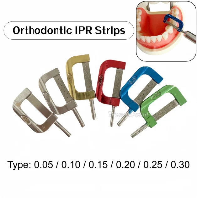Dental IPR Kit Orthodontic Interproximal Strips Tooth Enamel Reduce Polish Stripping Serrated Saw