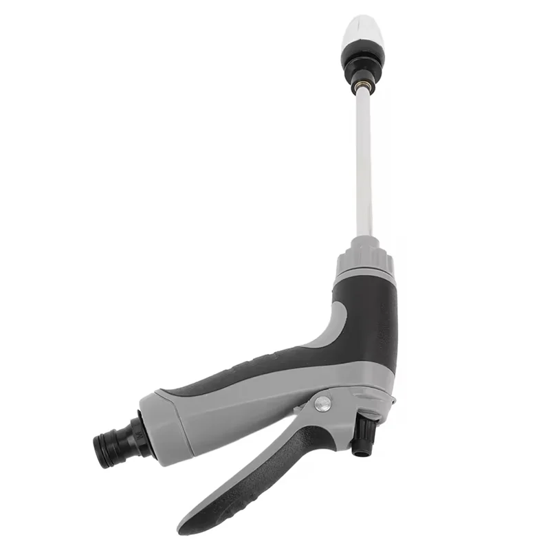 SHGO-Household Tool Water Sprayer Head Garden Hose Nozzle With Long Extension Rod Rubber Covered Handle