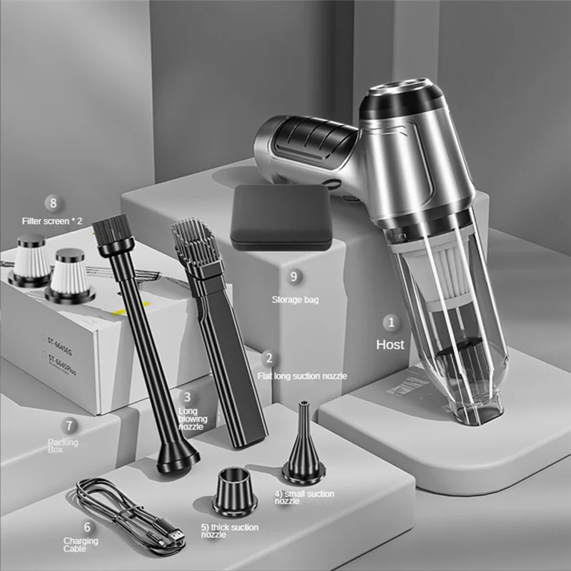 Aspirador de pó poderoso sem fio portátil máquina limpeza acessórios do carro eletrodomésticos aspirador portátil b