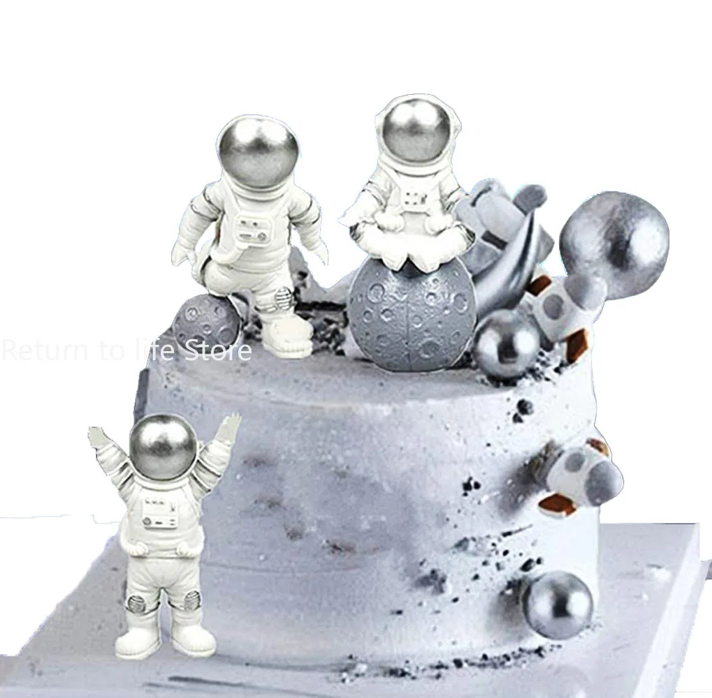 Astronauta Cake Decoration Set Space decorazioni per feste di compleanno per bambini Boy Baby Shower Universe Planets forniture per feste