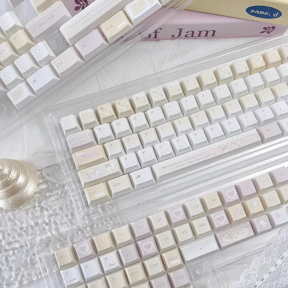Hidden Dream Cute Theme Keycaps Set Customized Sublimation Cherry Profile Keyboard Caps Mechanical Keyboard Accessories Gift