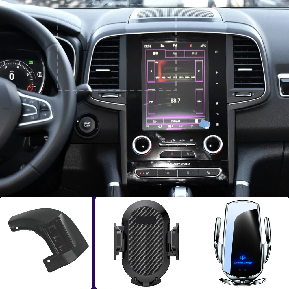Supporto per telefono da auto per Renault KOLEOS 2017 2018 2019 supporti per telefoni cellulari ricarica Wireless per auto accessori speciali per Base fissa