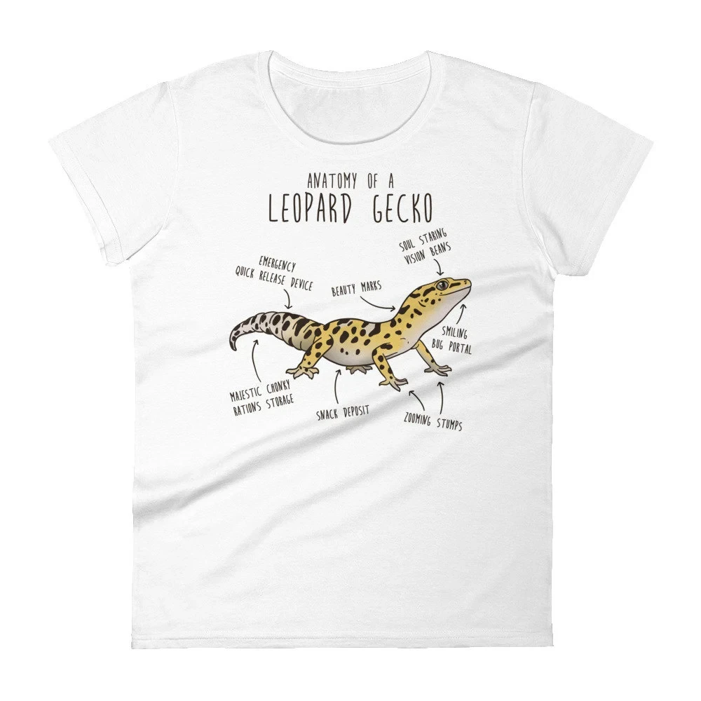 Leopard Gecko Shirt Men Tshirt, Pet Reptile Lover Gift, Funny Lizard T-Shirt, Cute Gecko Tee, Anatomy Herpetologist Animal Tee