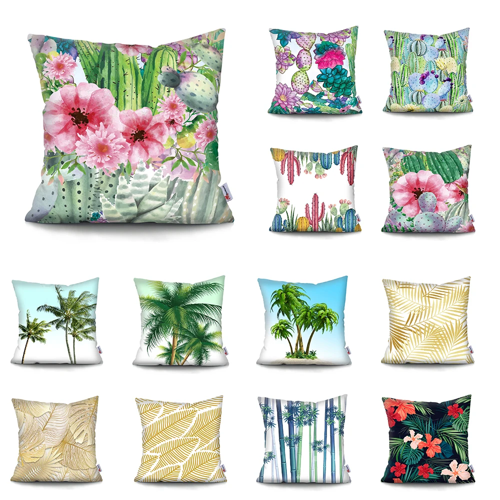 

Tropical Plants sofa cushion cover Home Decoration Pillowcase Throw Pillow Sofa Coconut Tree pillow covers decorative Hot