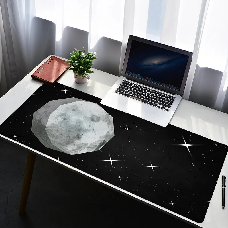 Mouse Pad PC Non Slip Rubber Black Mousepad Laptop Gamer Cabinet Keyboard Pad Office Computer Gaming Space Galaxy Desk Mouse Mat