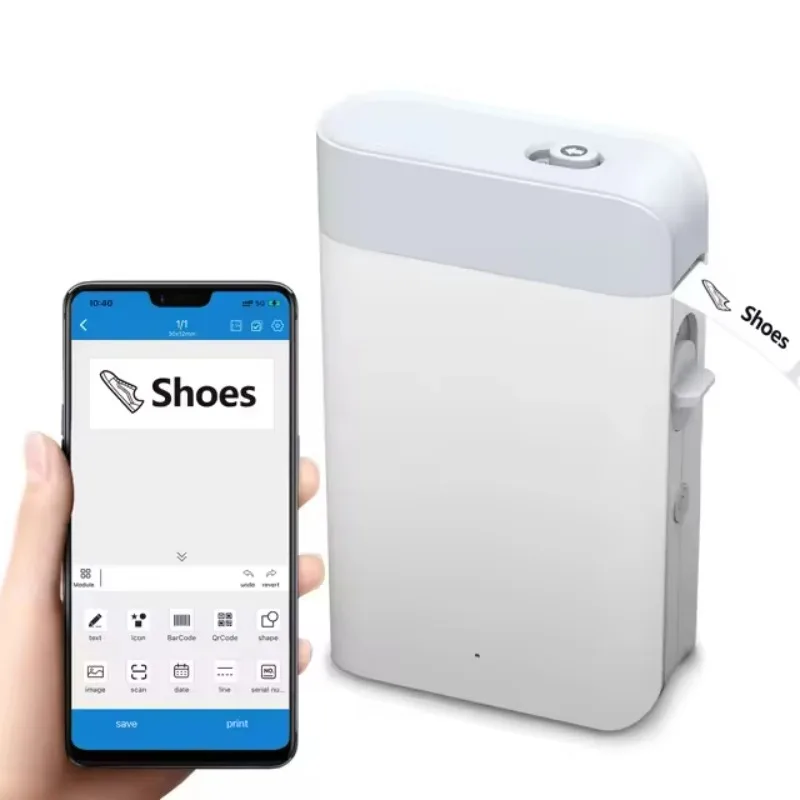 

Портативный ручной принтер для этикеток, термопринтер для штрихкодов и наклеек, для ежедневного использования