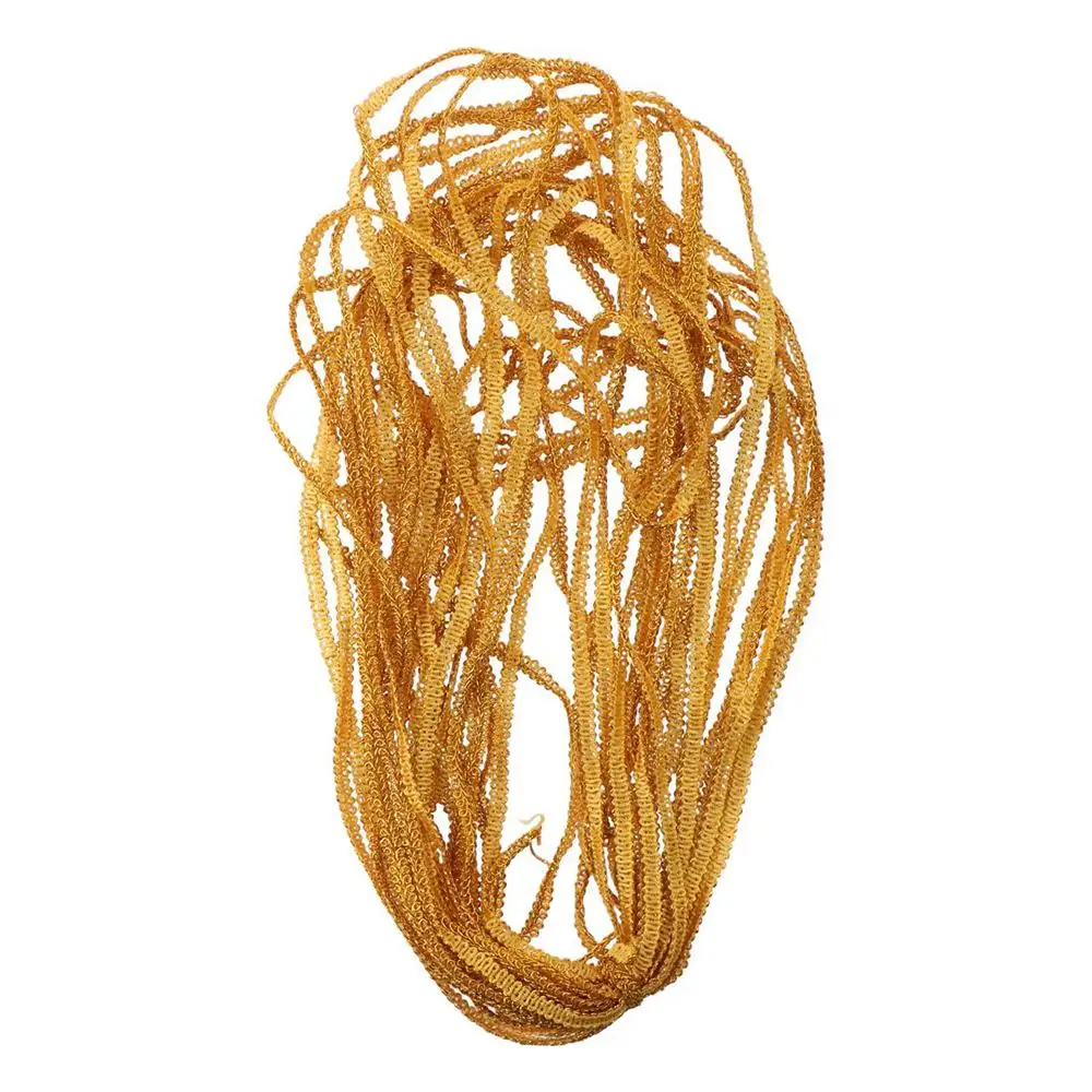 

0.3 inch 27 yards Gold Lace Trim Gold braid Gimp Braid Trim 8 mm fabric trims and embellishments Bag