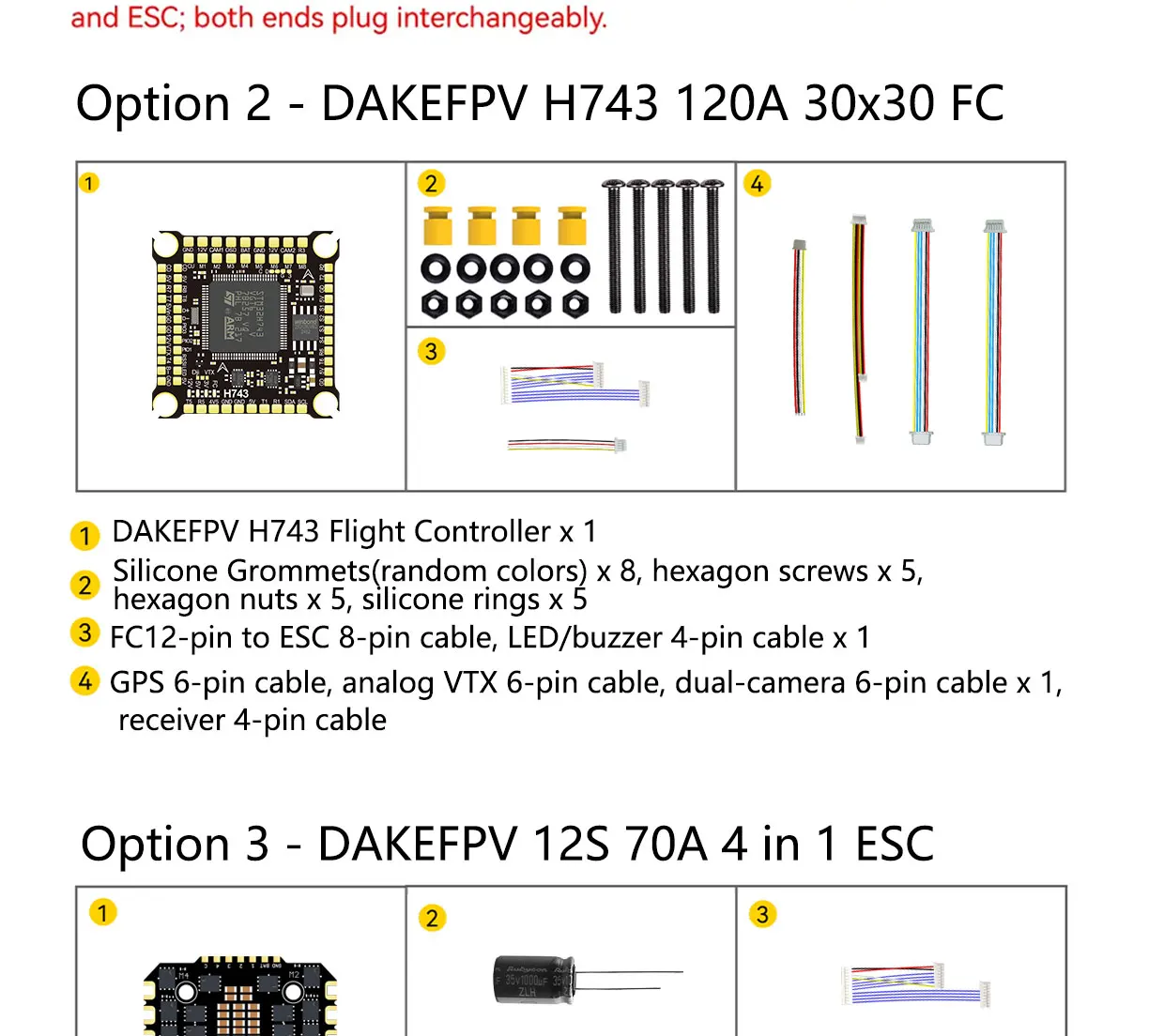 DAKEFPV H743 12S 120A Stack INAV Betaflight Ardupilot H743 FC Flugsteuerung FPV Stack für 13 15 18 Zoll FPV Drohnenrahmen – Detail 24