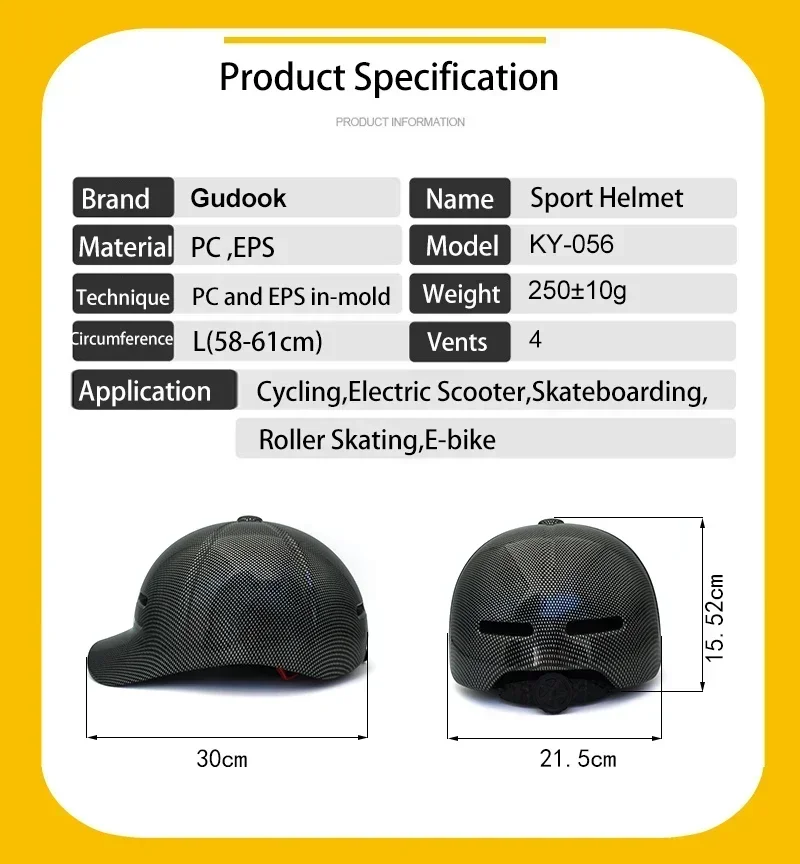 Electric Bicycle Helmet Men Women Baseball Cap Moto Scooter Safety Helmets Cycling Equipment Casco Patinete Eléctrico Bicicleta