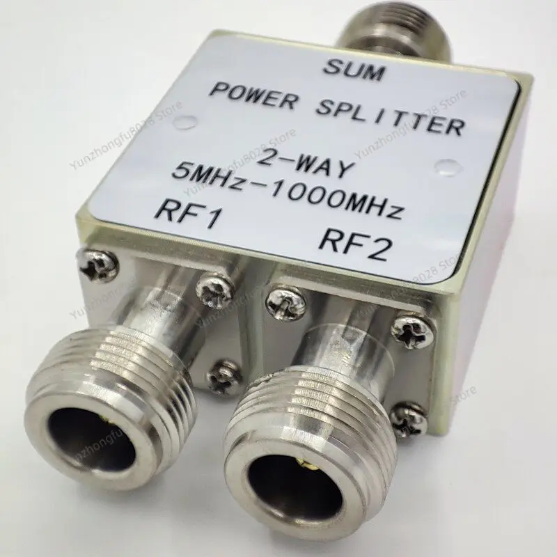 One-to-two Power Splitter 5MHz-1000MHz RF Power Splitter,  Broadband Design, Low Insertion Loss