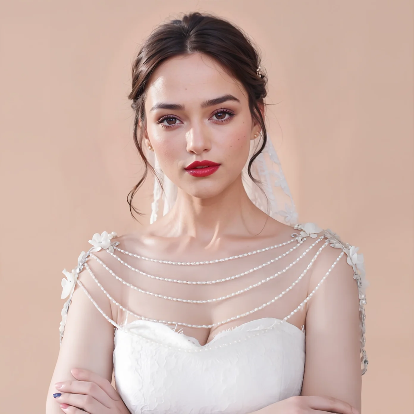 

SG19 Bridal Shoulder Jewelry Layered Necklace Rhinestones Chain Plus Size Necklaces Jewelry for Women Neck Decoration Top Beleo