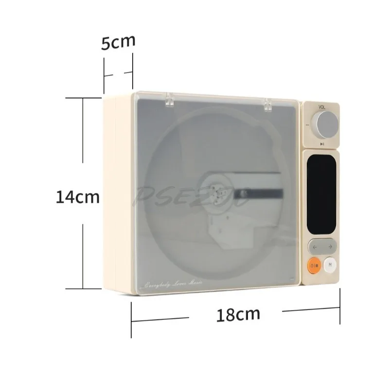 Household Bluetooth Receiver CD Speaker Player Retro Phonograph Integrated Lithium Battery 4000mAh Player