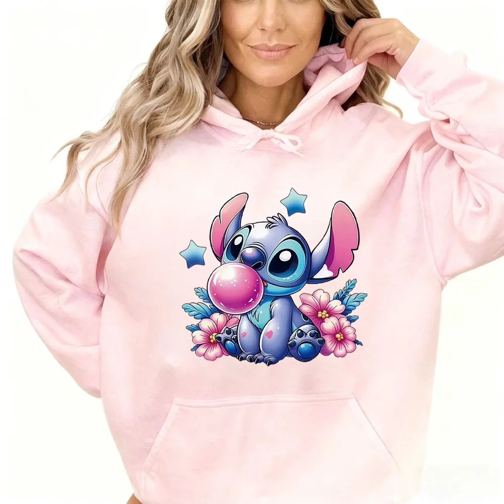 Disney Stitch Fashion Hoodie Disney Element Pattern Printing Casual Daily Comfortable Breathable Sweater