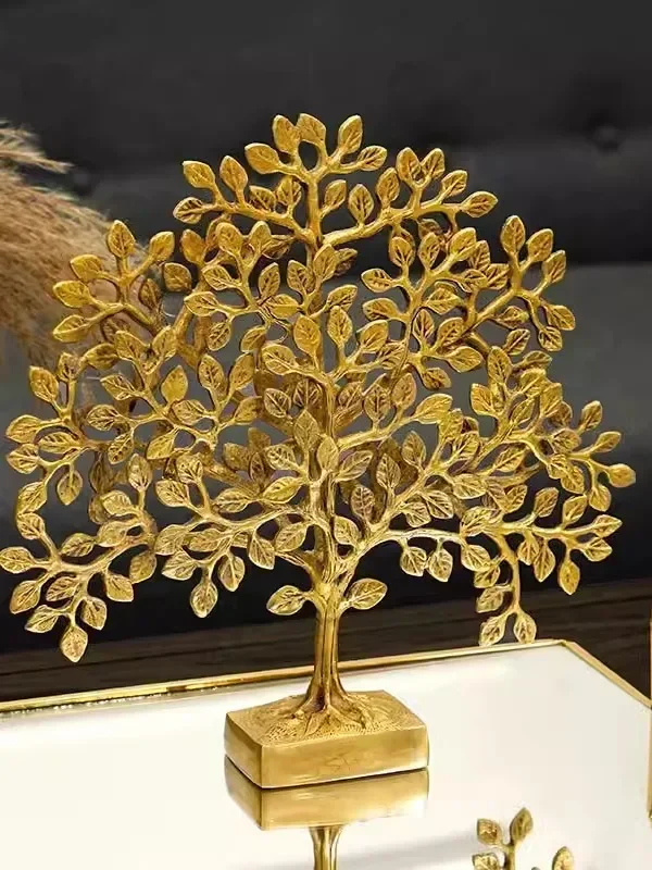 Imported brass handmade retro three-dimensional happiness tree ornament fortune tree auspicious tree home decoration