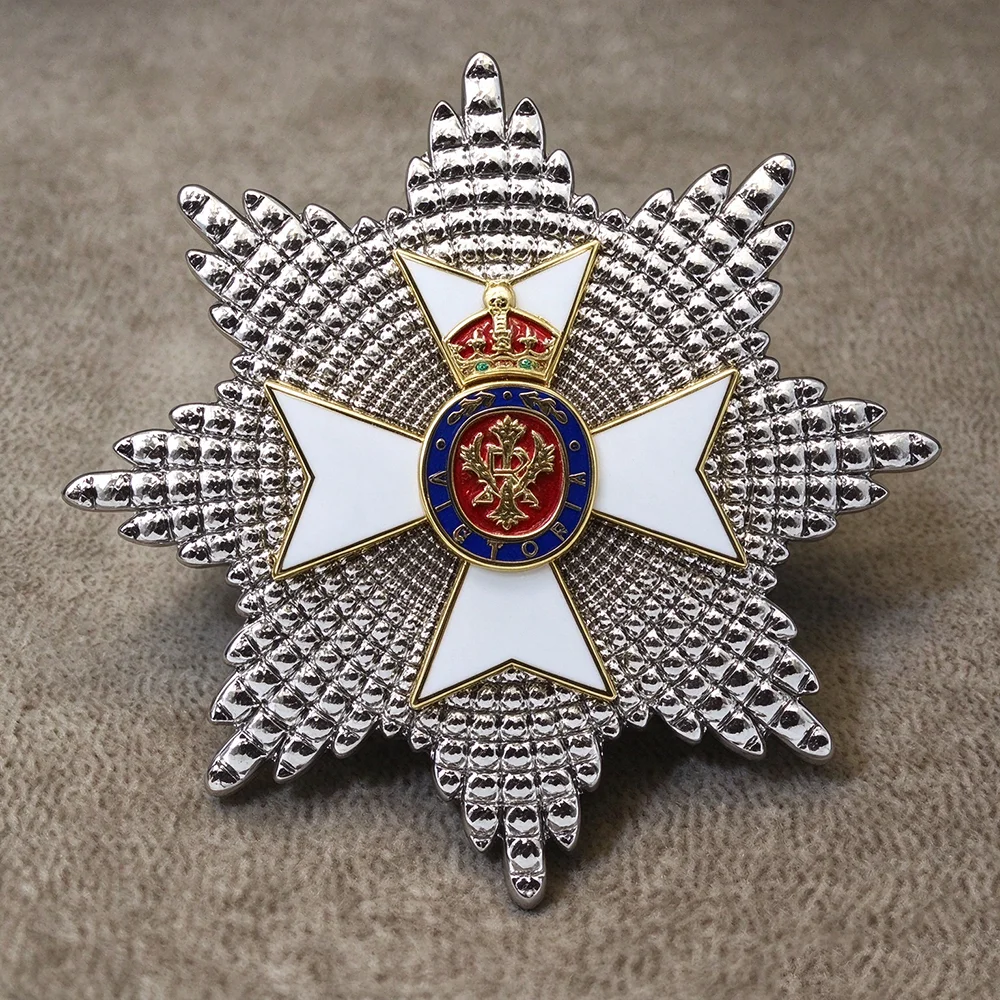 Victoria Star Medal England Grand Cross Breast Star Pin Style Medal Collection Decoration Craft Gift for Men and Women