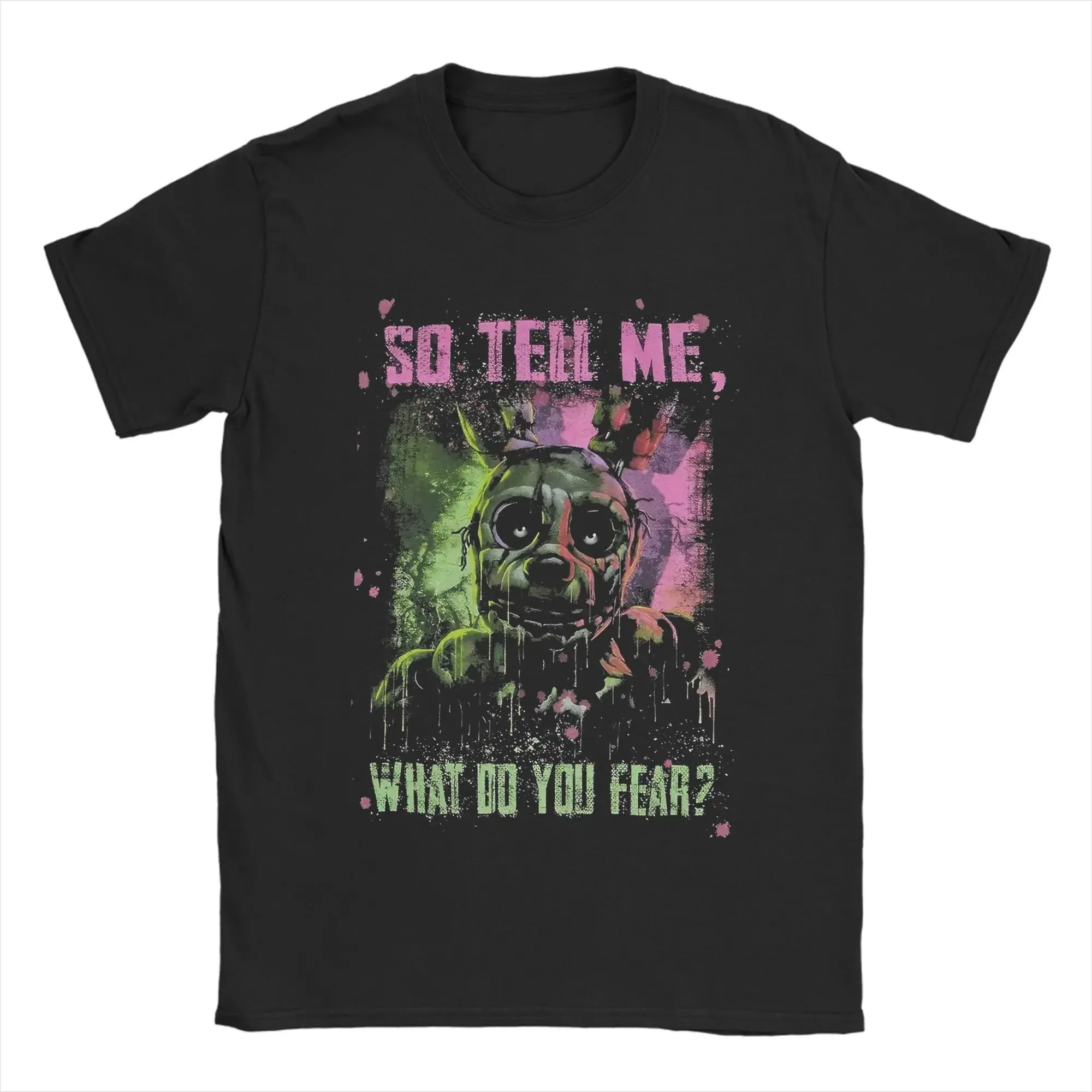 "Springtrap FNAF At Freddy's" Men's T-Shirt Cotton Retro Short Sleeve Crewneck Plus Size Graphic Tee