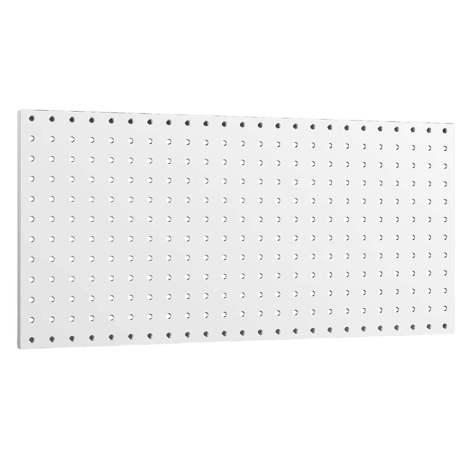 2pc [24x12 Inch Metal Pegboard Organizer] 24x12 Inch Metal Pegboard, Wall-Mounted Hanging Shelf, Painted Finish, Multi-Room Comp