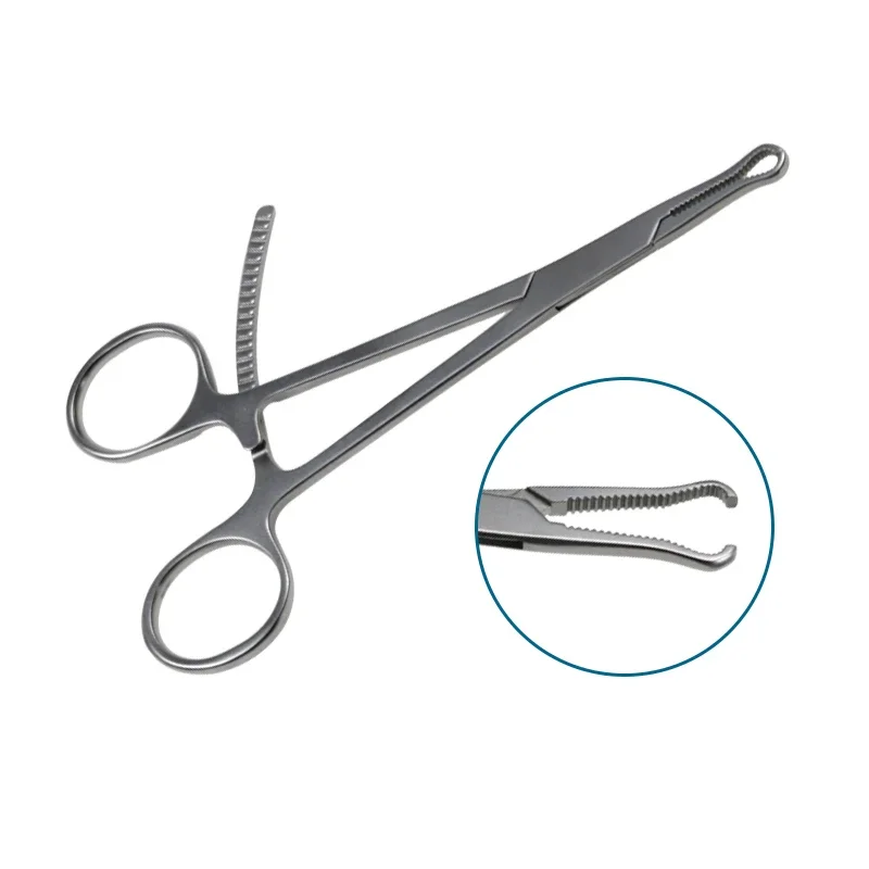 

GREATLH 14.2cm Stainless Steel Bone Reduction Forceps Bone Holding Forceps Small Serrated Orthopedic Surgery Instrument pet