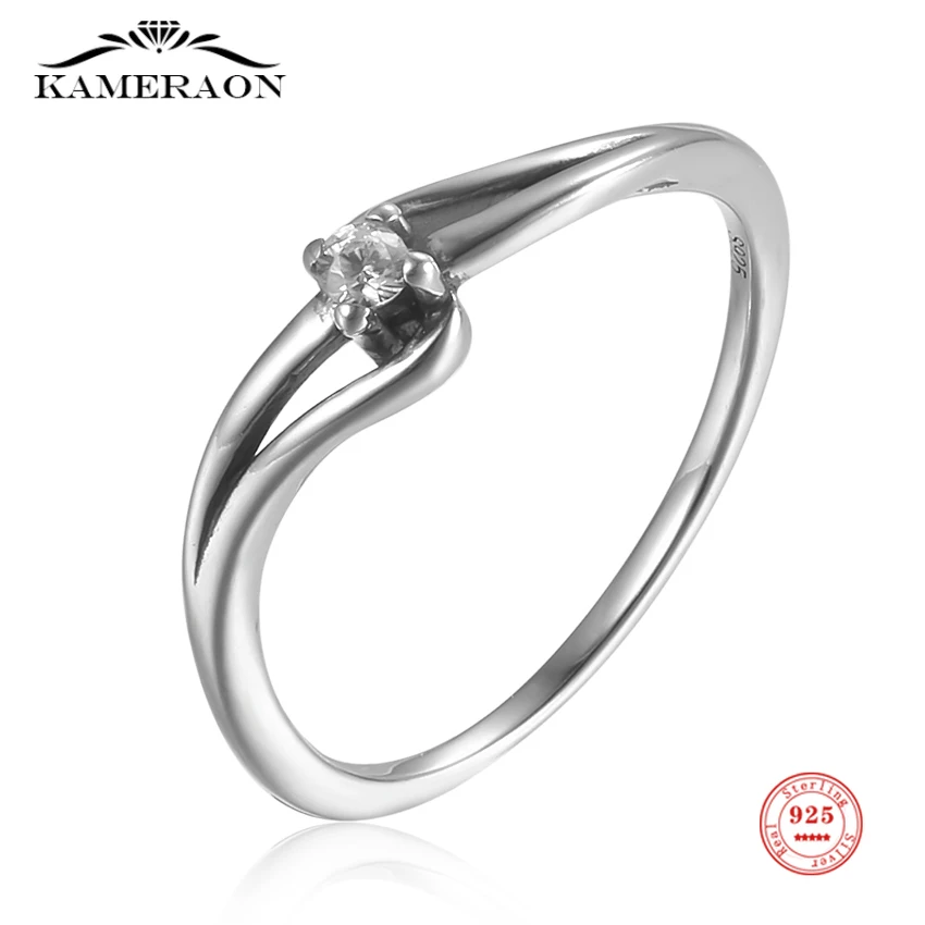 Kameraon 2022 New Rings for Women 925 Sterling Silver Cubic Zirconia Engagement Wedding Fine Rings Jewelry Hot Sale