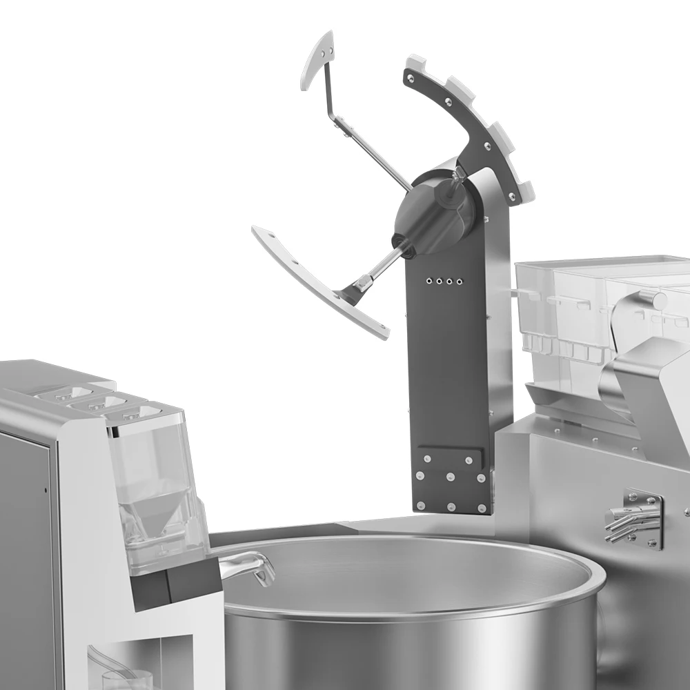 Robô de cozinha automático comercial eletromagnético totalmente automático rotativo frigideira controle de tela digital inteligente