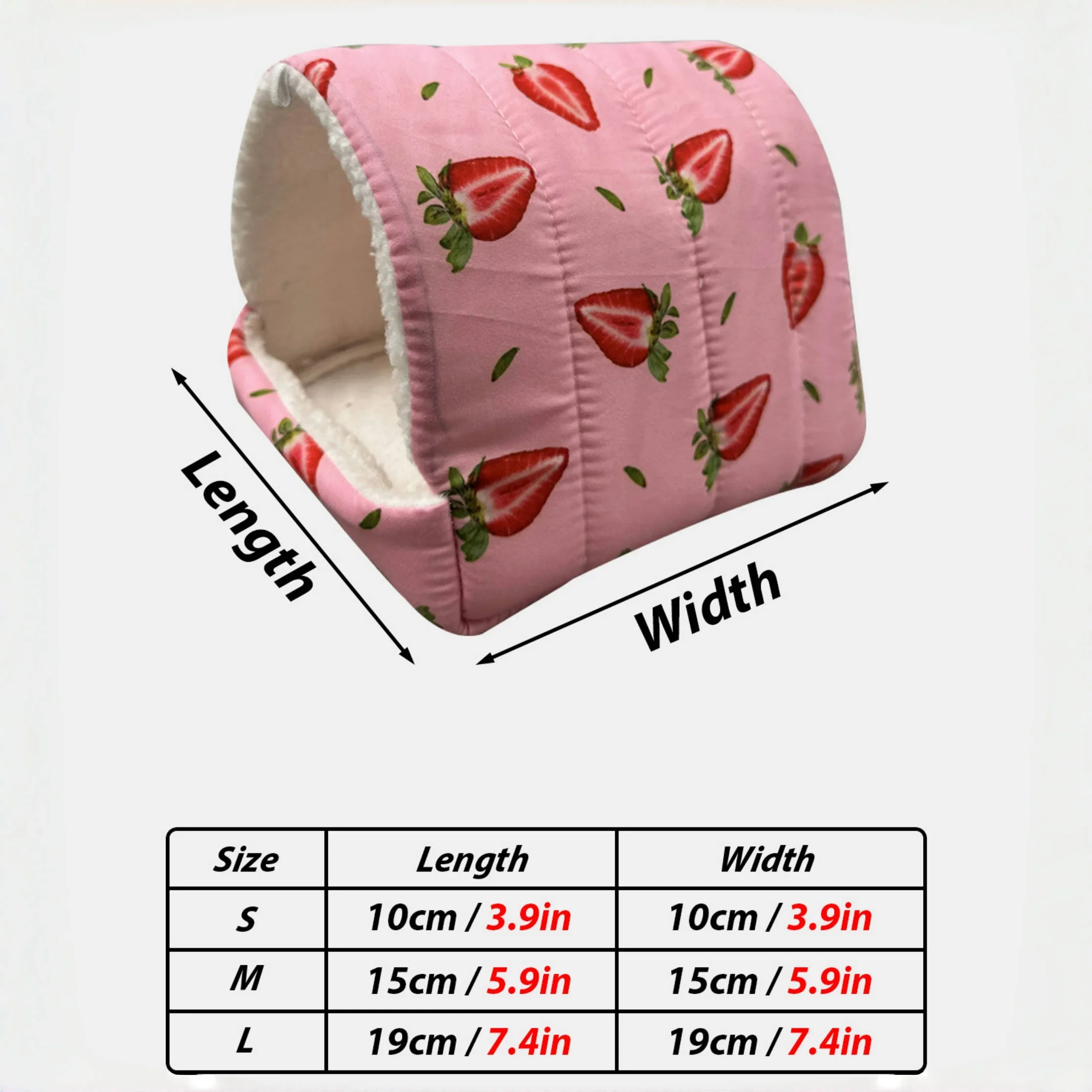 Herfst Winter Warm Print Slapen Bed Huis Driehoekige Nest voor Huisdier Vogel Papegaai Konijn Eekhoorn Cavia Hamster Opknoping Kooi