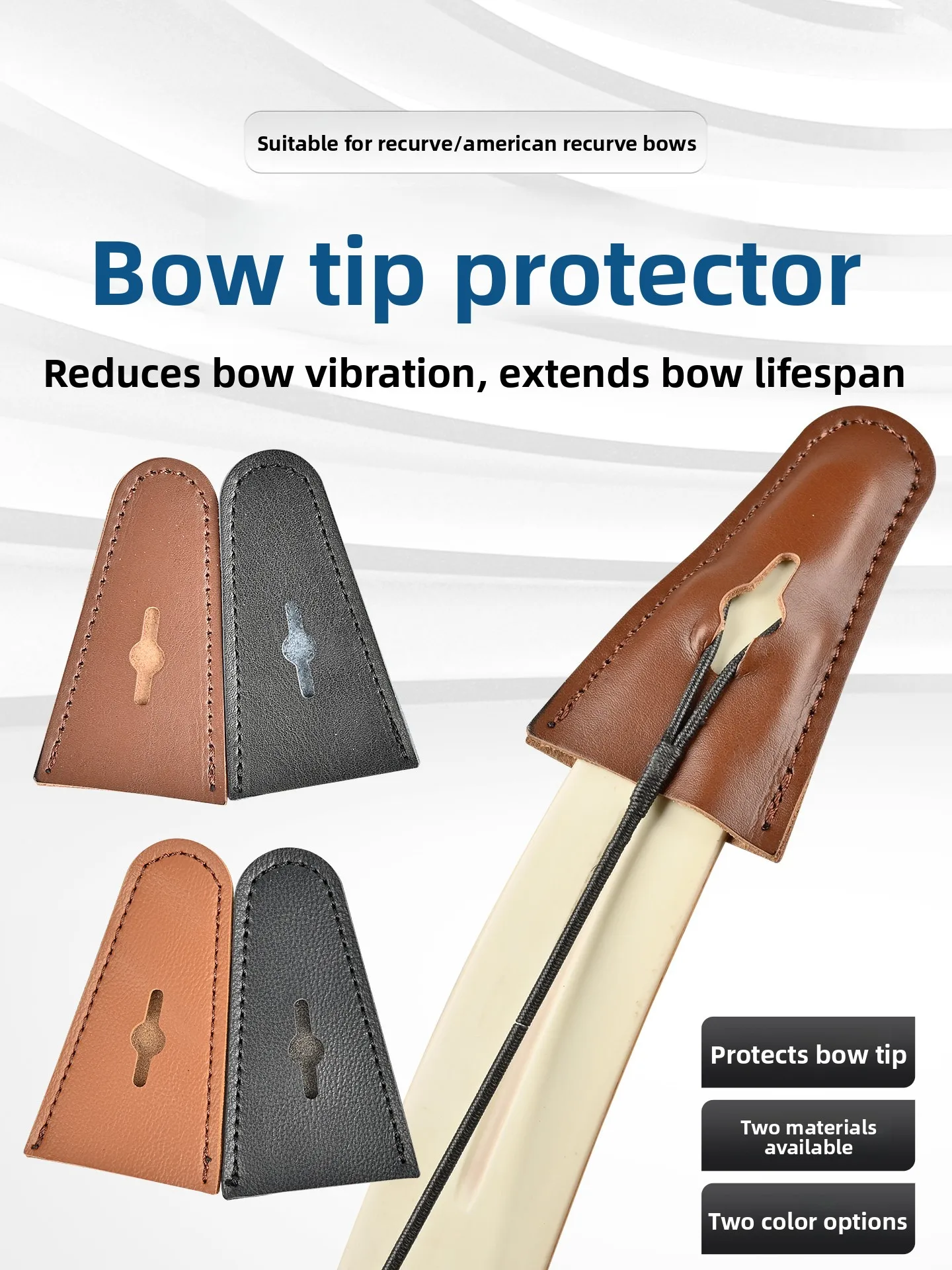 leather-bowstring-protector-sleeve-for-archery-professional-shooting-sports-archery-arrow-end-professional-bowstring-ear-cover
