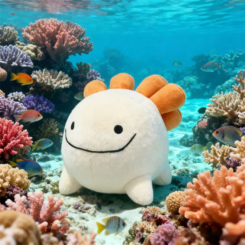 22 سنتيمتر Kawaii أنيمي Deepwoken شاركو لعبة أفخم الكرتون قنديل البحر يبتسم كبير الفم السمندر لينة البحر الحيوان الحياة لعبة طفل هدية #2