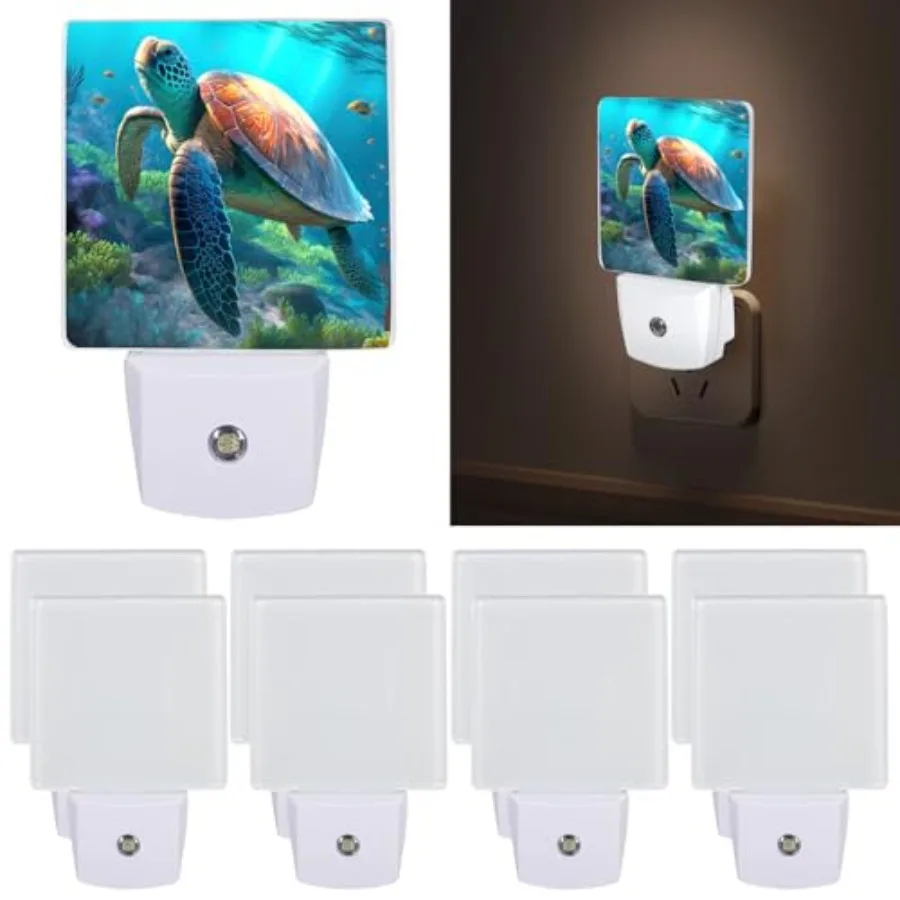 Sublimation Acrylic Night Lights Blanks, Plug Into Wall, Dusk to Dawn Sensor, LED Personalized Night Light for Crafts, Gifts, B