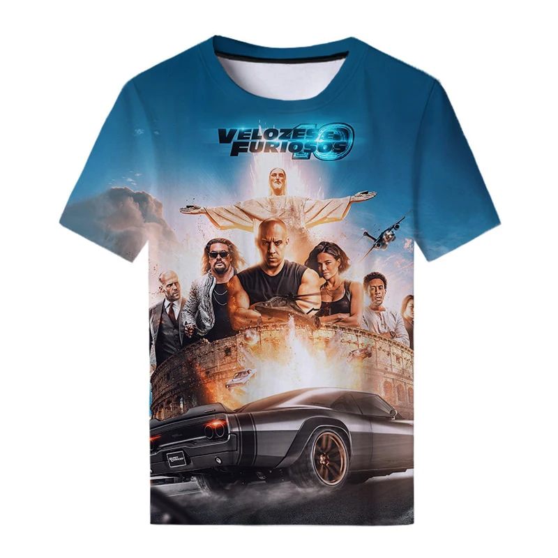 Summer Fast and Furious T-Shirts 3D Printed Streetwear Men Women Fashion Oversized Short Sleeve T Shirt Kids Tees Tops Clothing