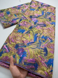 Latest Jacquard Lace Fabric African Nigerian Brocade Lace Fabric High Quality Luxury Sewing For Party Dresses Women,2.5Yards4010