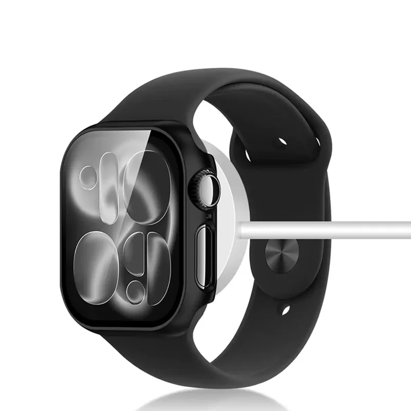 เคสสำหรับ Apple Watch 11 10 42 มม. 46 มม.  วัสดุ PC แข็ง ป้องกันการกระแทก พร้อมฟิล์มกระจกนิรภัย THD  สำหรับ iWatch series 11 อุปกรณ์เสริม