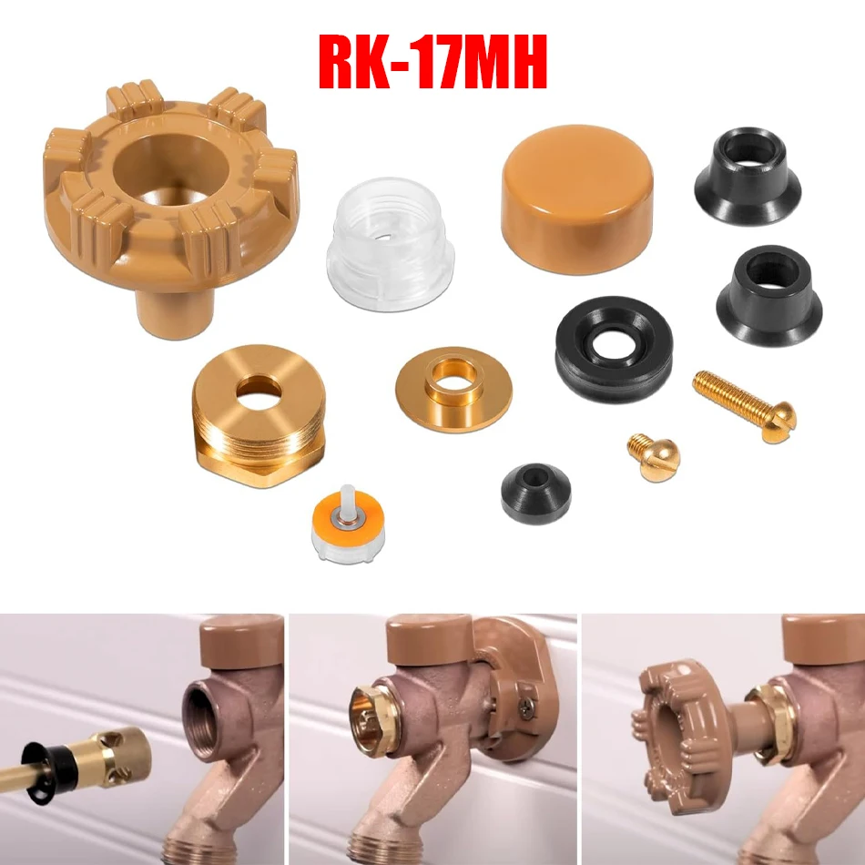 TML Replace for RK-17MH Repair Kit Wall Hydrant Metal Handle Repair Kit Fit for Woodford Model 17 Residential Wall Faucet