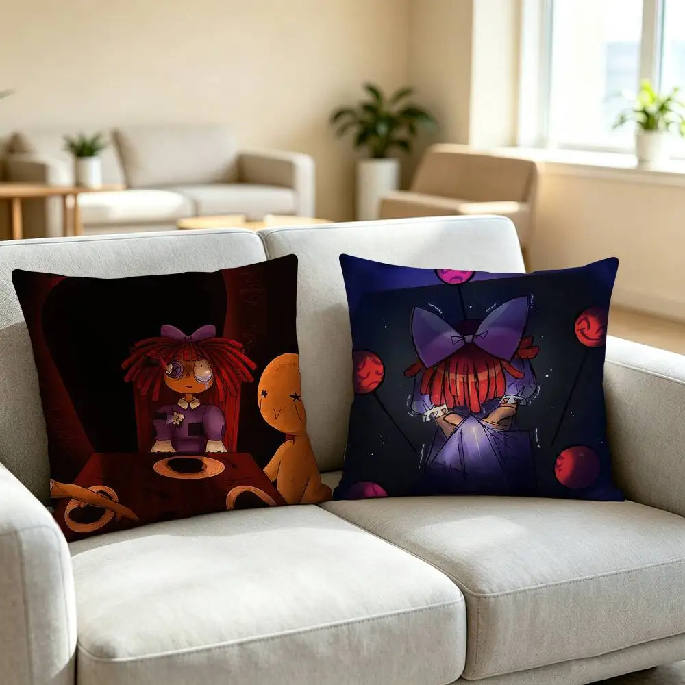 T-The Amazing Digital Circus R-Ragatha Square Double-Sided printed Pillow Case Bedroom Bedside Pillow Sofa Cushion Cover
