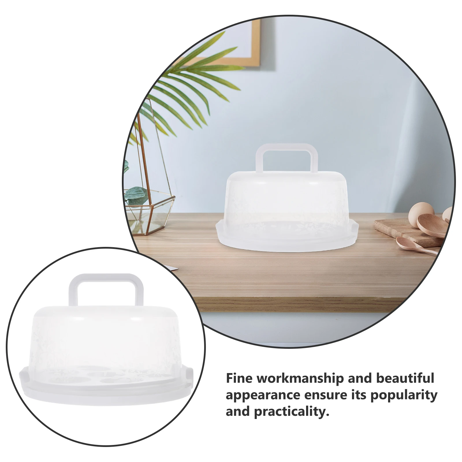 

Portable Cake Boxes Round Cupcake Carrier Lid Reusable Plastic Dessert Containers Egg Tart Boxes Hygienic Safe for Parties