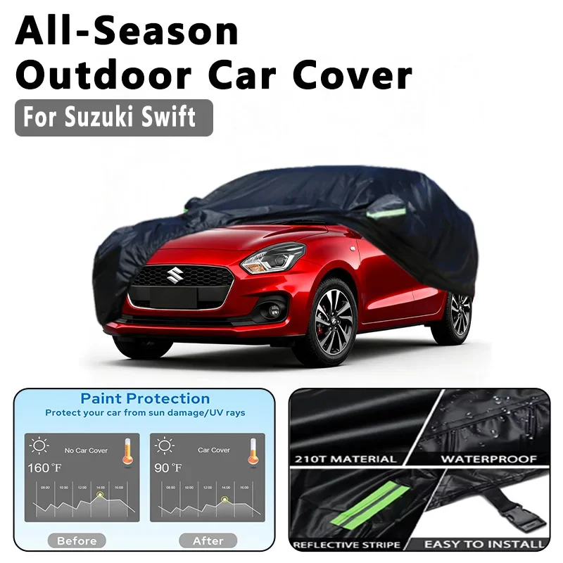 Car Cover for Suzuki Swift - Outdoor Full Protection, Waterproof Dustproof Heat-Resistant, All-Season Use Exterior Accessories